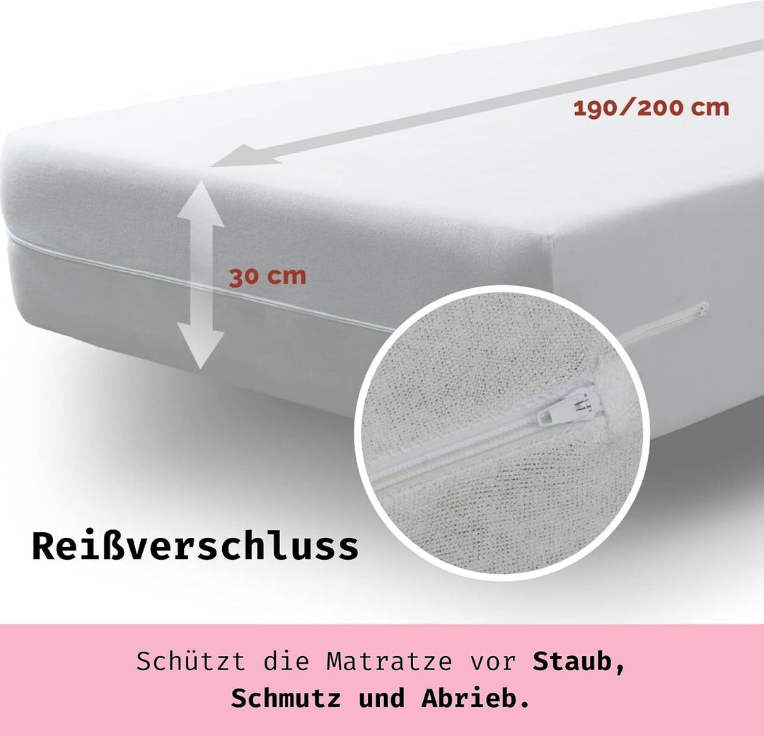 Tural – Elastischer Matratzenbezug aus seidig weichem Mikrofaser-Frottee. Grösse 150 x 190/200 cm |