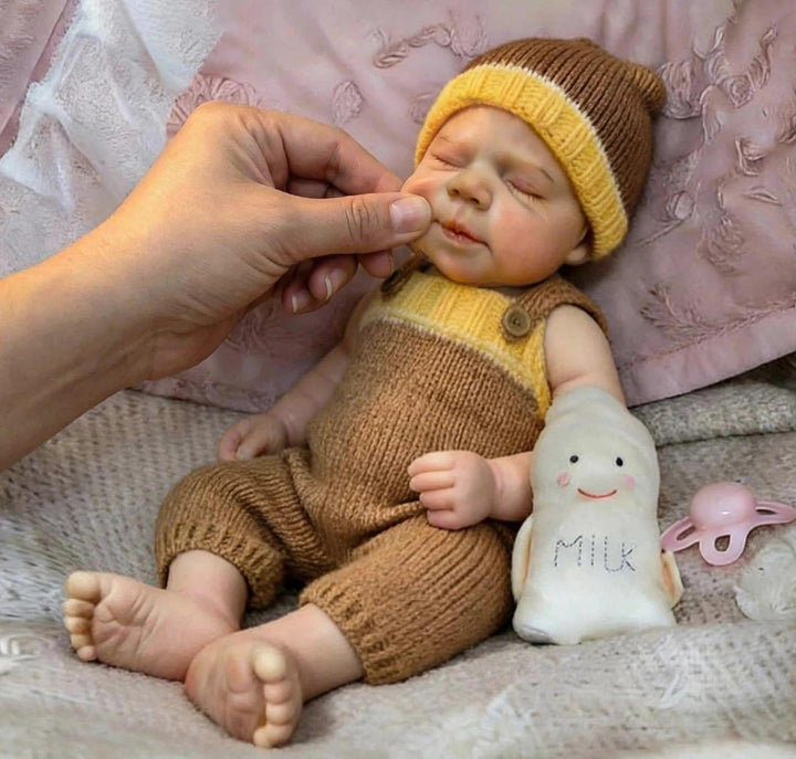 Zero pam Reborn Baby Vollsilikon Lebensecht-39CM Echt Weiche Silikon Baby Mädchen, Reborn Puppen Leb