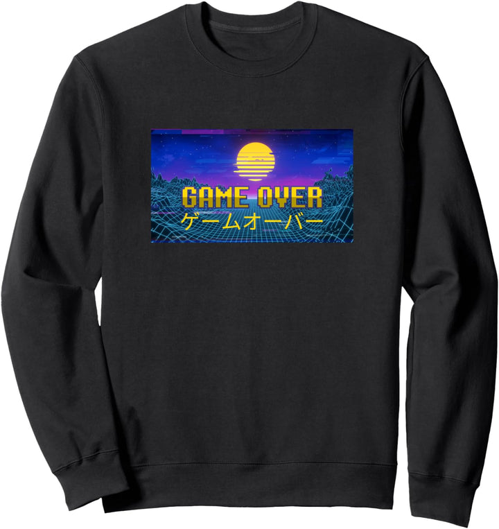 Japanese Vaporwave Game Over Text Aesthetic Sweatshirt