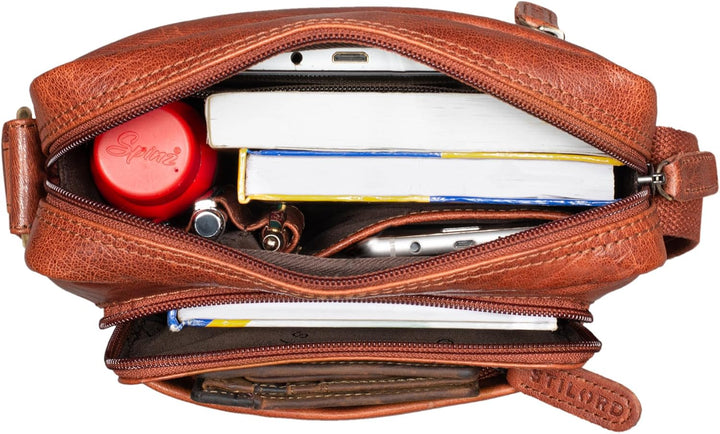 STILORD 'Jamie' Herren Ledertasche - Perfekt für Reisen & Alltag - Kleine Vintage Messenger Bag für