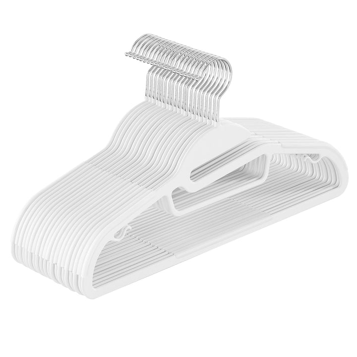 SONGMICS Kleiderbügel Kunststoff, 20er Set, Bügel mit U-förmiger Öffnung, platzsparend, 0,5 cm dick,