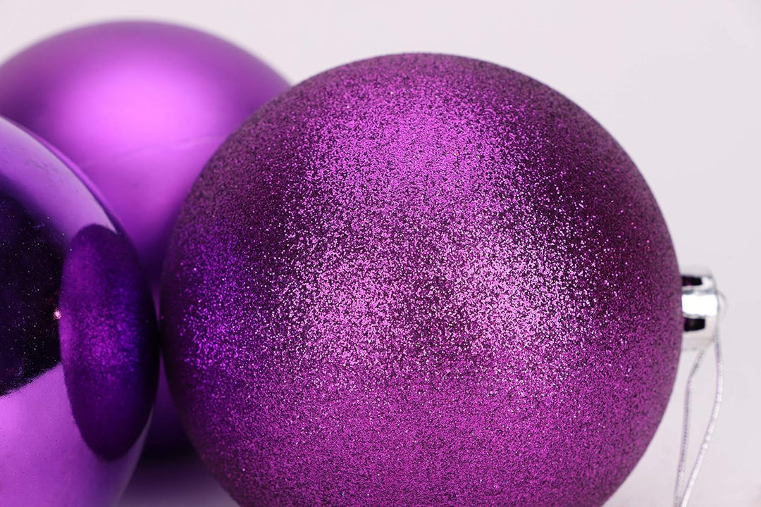 Christmas Concepts® 3er Pack - Extra grosse 150mm Christbaumkugeln - Glänzend, Matt & Glitterdekorie