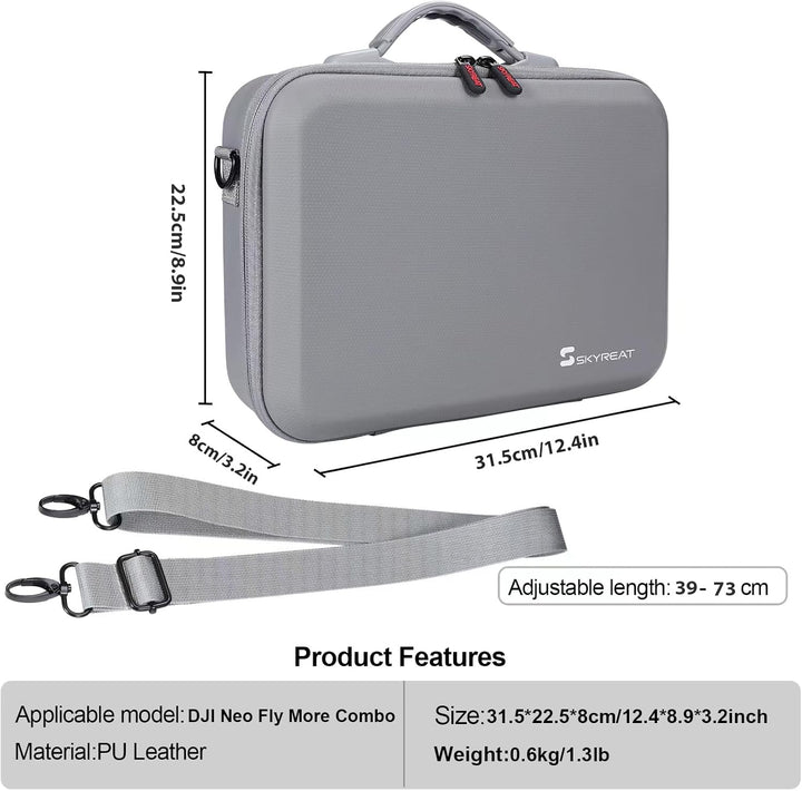 SKYREAT Neo Tasche, Tragbare Aufbewahrungs Tasche, Tragbare PU-Reisetasche für DJI Neo Fly More Comb