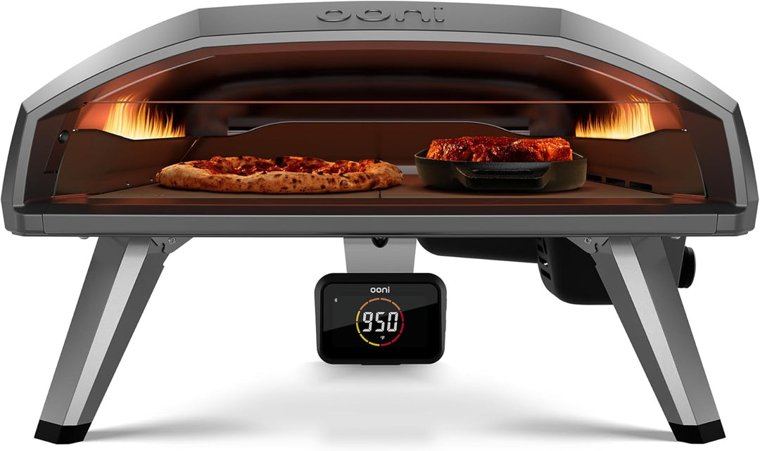 Ooni Koda 2 Pro 18" Gas Pizzaofen – Schwarzgrau – Gas Pizzaofen mit 2 Kochzonen – Kompakt &amp; Tragbare