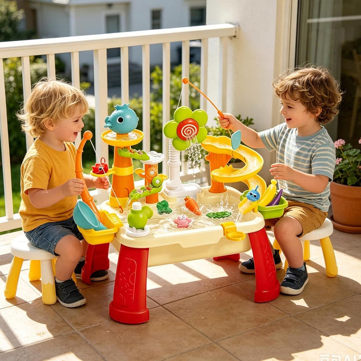 Generisch Wassertisch Für Kinder,Sommer Angelspielzeug | Spielwaschbecken Mit Fliessendem Wasser,Für