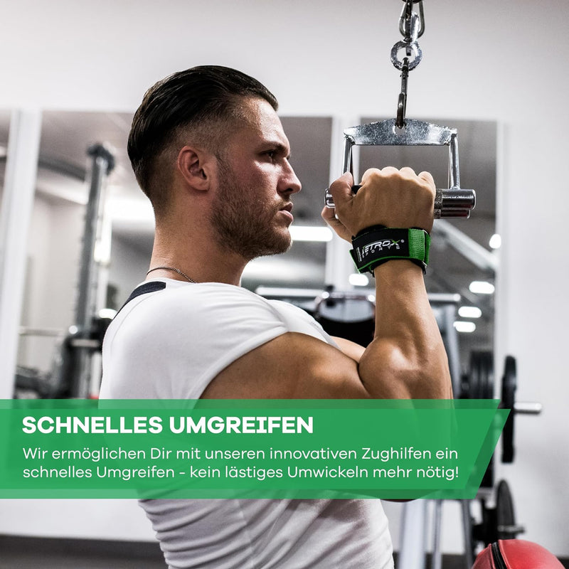 NetroxSports® – Power Grips Zughilfen für Bodybuilding, Gewichtheben, Krafttraining & Fitness – spez