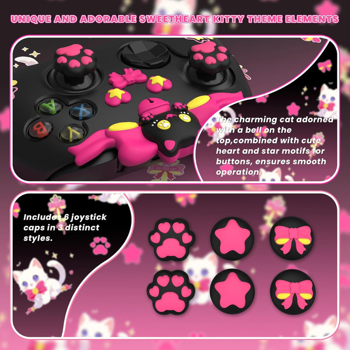 PlayVital Cute Schutzhülle für Xbox Series X/S Controller, rutschfeste Silikon Hülle Case Zubehör fü