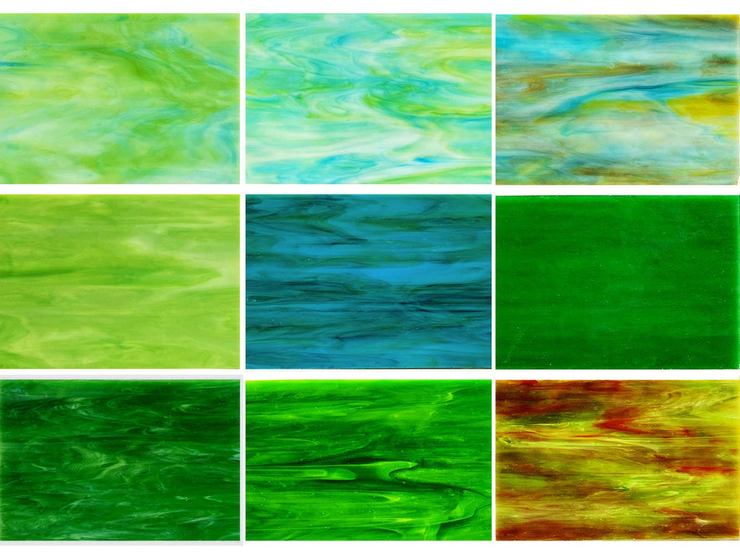 Paljolly Glasscheiben, 10,2 x 15,2 cm, Grün, 9 Stück Jade 6"L*4"W, Jade 6"L*4"W
