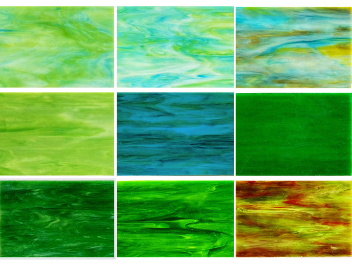 Paljolly Glasscheiben, 10,2 x 15,2 cm, Grün, 9 Stück Jade 6"L*4"W, Jade 6"L*4"W