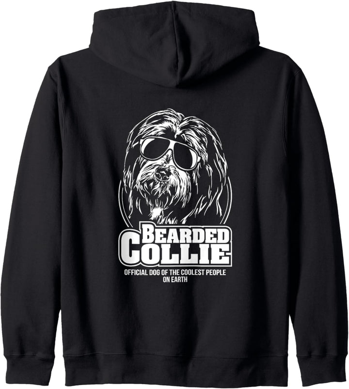 Lustiger Bearded Collie coolest people Hund Hundespruch Kapuzenjacke