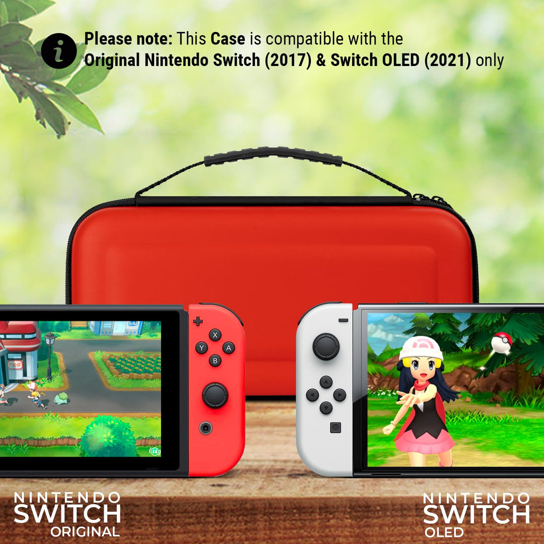 Orzly Tragetasche Kompatibel mit Nintendo Switch und New Switch OLED-Konsole - Schwarze schützende H
