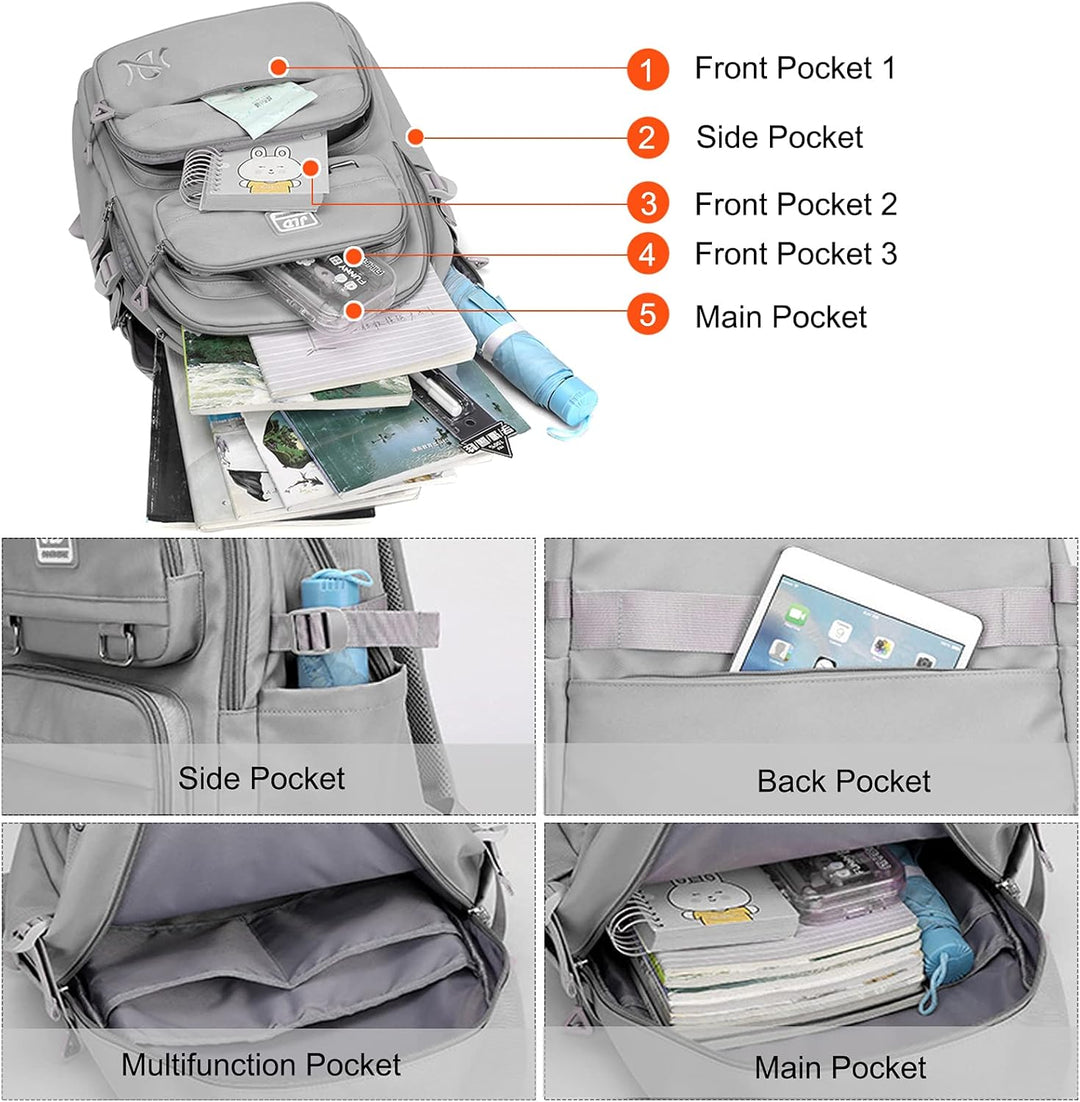 FANDARE Kinderrucksack Schulranzen Schultaschen Jungen Mädchen Schulrucksack Kinder Schultasche für