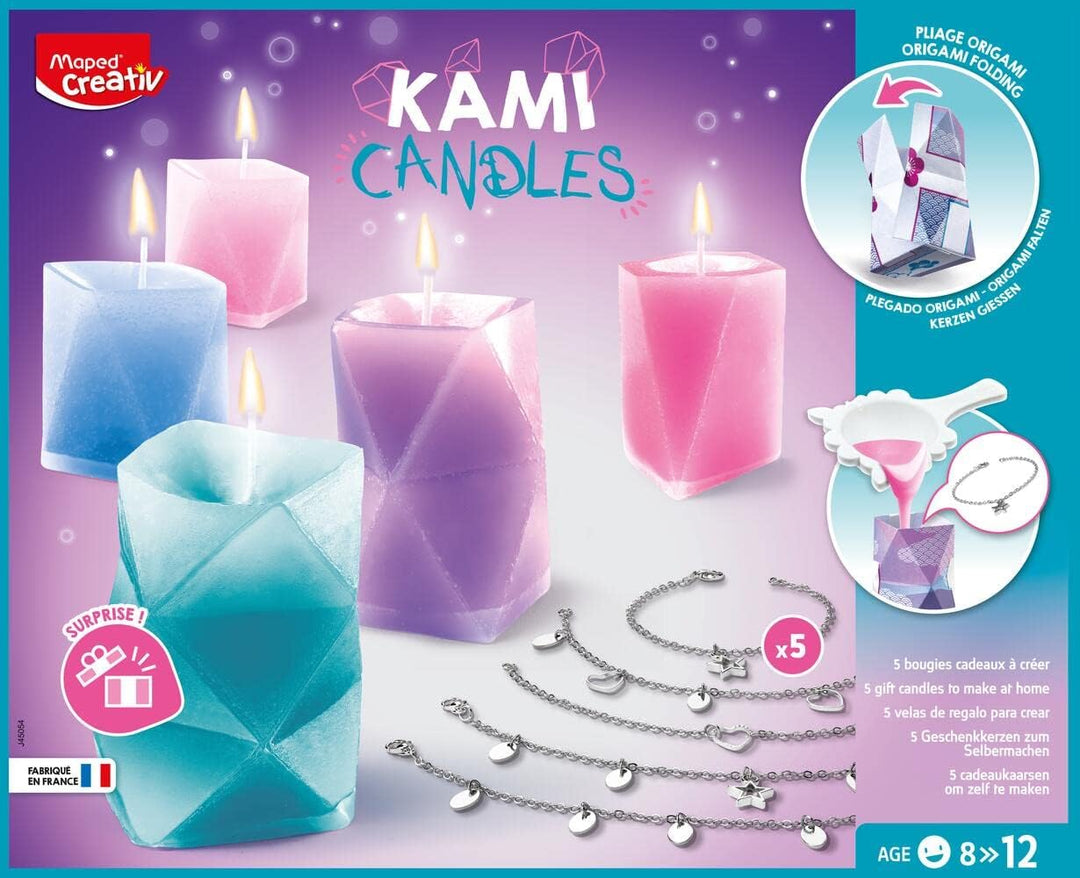 Maped Creativ – Kami Candles – Set zum Herstellen von Origami-Kerzen mit Überraschungen Schmuck – he