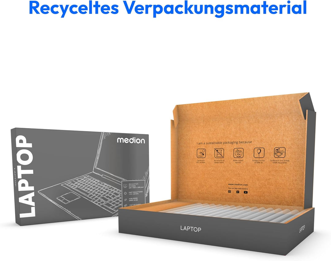 MEDION 43,9 cm (17,3 Zoll Full HD) S20 Laptop (Intel Core Ultra 7 155H, 16GB DDR5 RAM, 1TB PCIe SSD,