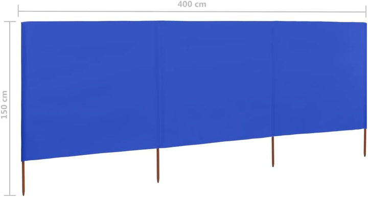 Myheimly Windschutzgewebe,Windschutz Sichtschutz Balkon,Sichtschutzzaun Blau,400 x 120 cm 400 x 120
