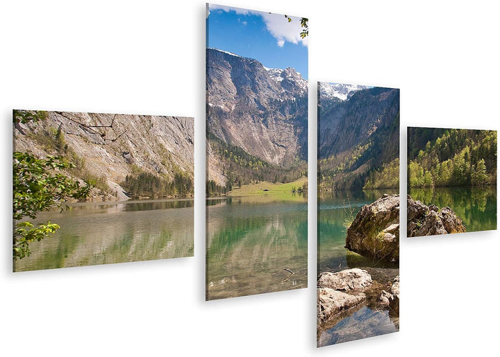 islandburner Bild auf Leinwand Obersee Deutschland Landschaft Bayerisch Berchtesgaden Bilder Wandbil