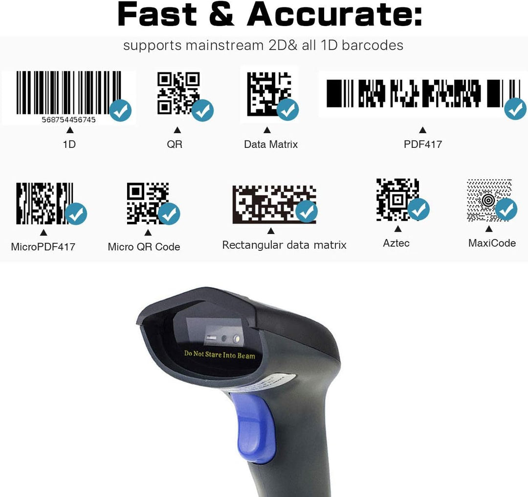 NETUM Bluetooth 2D Barcode-Scanner 3-in-1 (2,4G Wireless &amp; Bluetooth &amp; USB verkabelt) Barcodeleser S