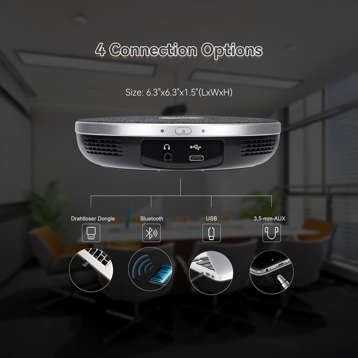 TONGVEO 4K PTZ-Konferenzkamerasystem, KI-Auto-Tracking, 3X Zoom, 4K PTZ-Kamera mit USB 3.0/HDMI & 93