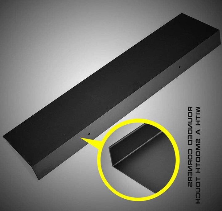 An der Wand montiert Schwimmend Metall Regalleiste, Schwarz Bad Regal Wandhalterung Regale Platzspar