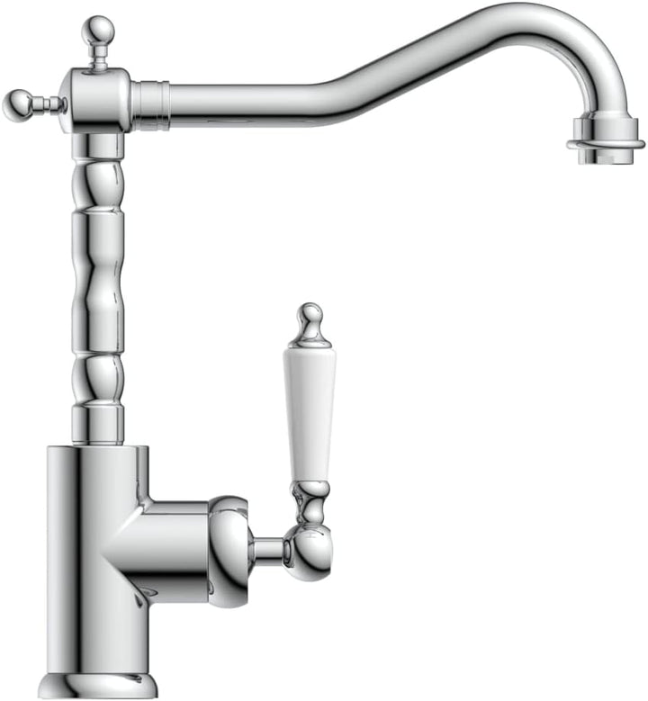 SCHÜTTE schwenkbare Küchenarmatur OLD STYLE, Retro Wasserhahn, klassische Mischbatterie mit Einhebel