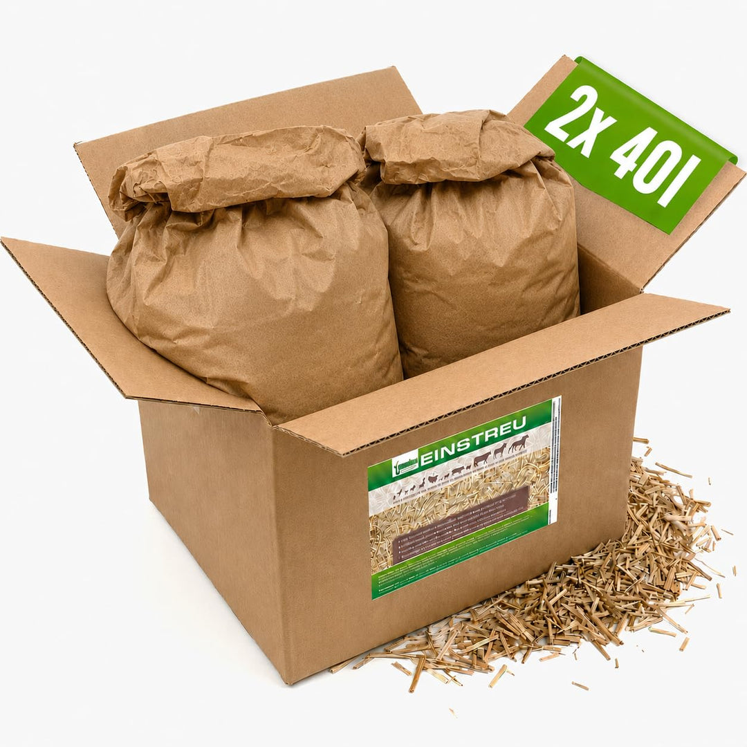Jumbogras® Kleintier-Einstreu aus Miscanthus/Elefantengras/Chinagras-Häcksel, saugfähige Häckselgut-