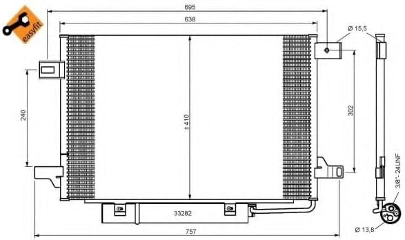 NRF 35758 Kondensator, Klimaanlage
