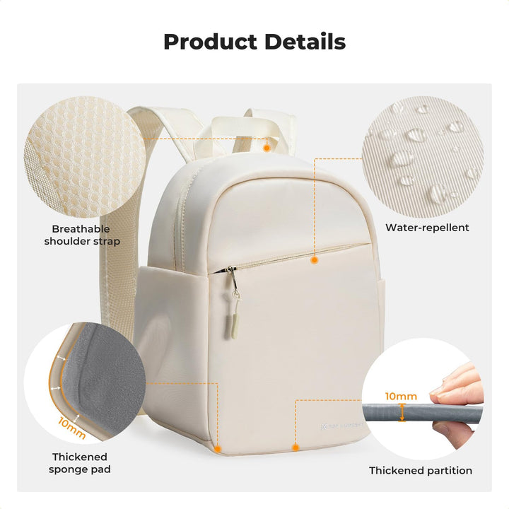 K&F CONCEPT Täglicher Kamerarucksack, Fotorucksack Klein Tragbar mit Verstellbarem Schultergurt für