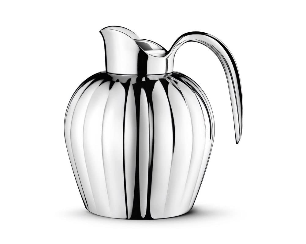 Georg Jensen - Thermoskanne - Bernadotte - Edelstahl - Farbe: Silber - 18,8 x 18,9 cm - 0,8 l