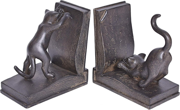 Buchstützen Katzen Kätzchen Cat Figuren Ständer DVD Tiere Buchhalter Bücherregal CW035 Palazzo Exclu