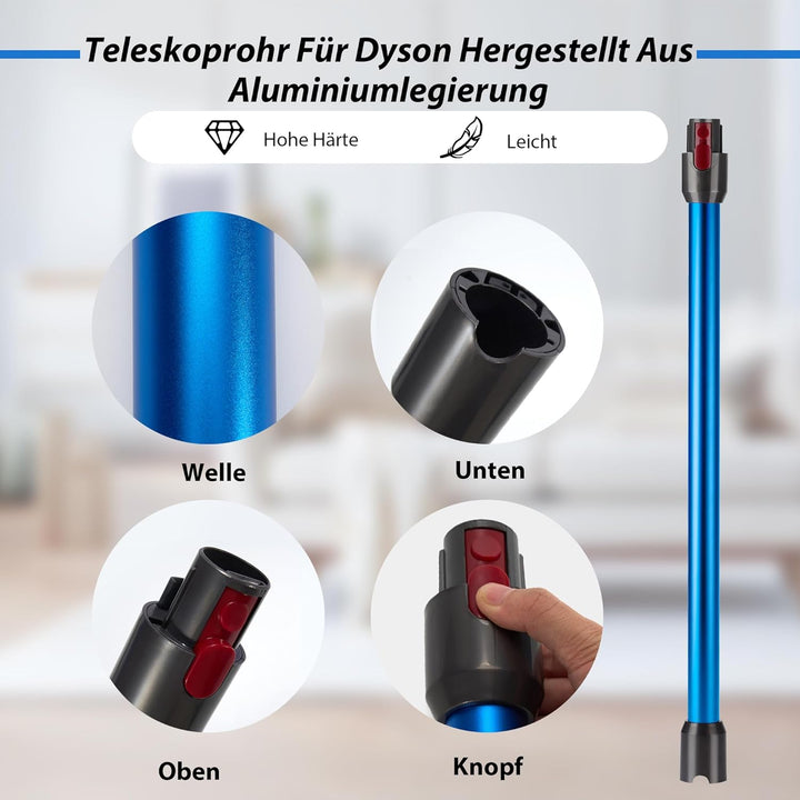 Verlängerungsrohr für Dyson Rohr V11 Kompatibel mit Dyson Saugrohr V15 V 11 V10 V8 V7, Starres Teles