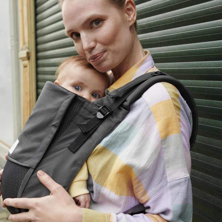 Stokke Limas Mesh, Anthrazit - Atmungsaktive Babytrage mit Hochleistungsstoffen - Sicher für Babys v