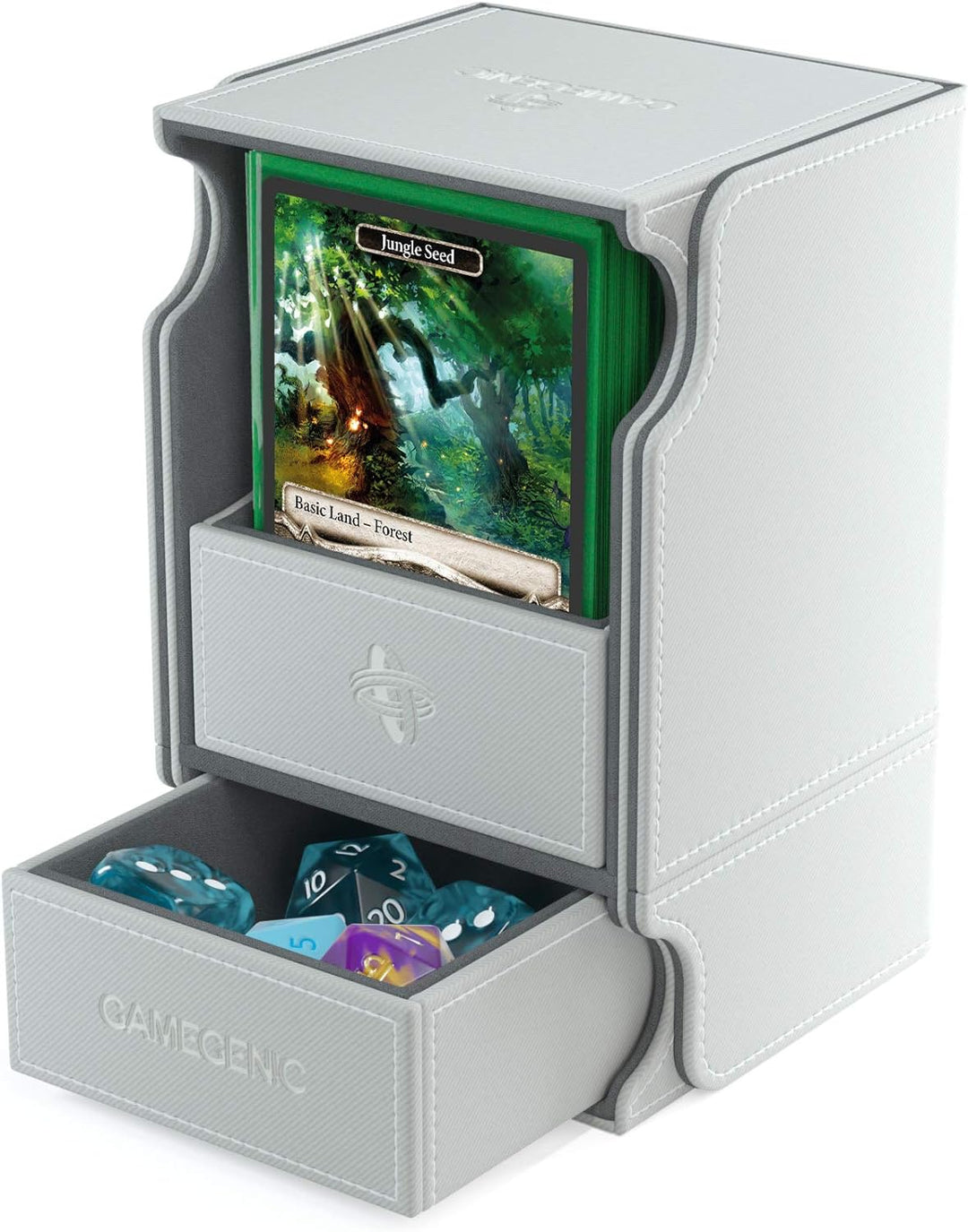 Gamegenic Watchtower 100-Card Convertible Deck Box, White Weiss, Weiss