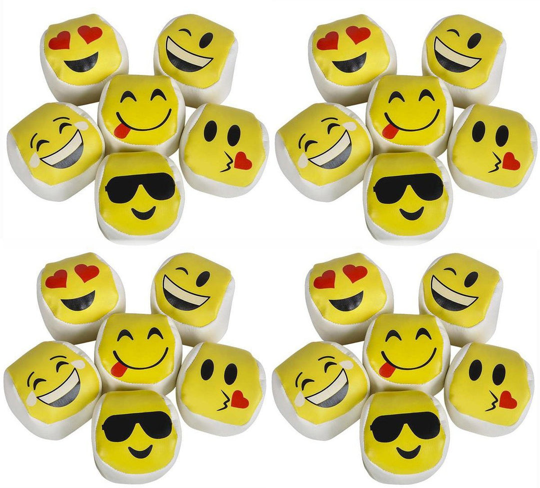 Emoji Kickball Hacky Sack HACKEY Partybälle 24 Stück