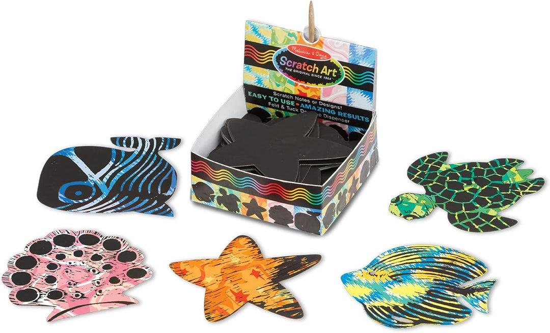 Melissa & Doug | Pack mit 3 | Scratch Art Mini Notizen – Ozean, Natur und Lieblingsdinge