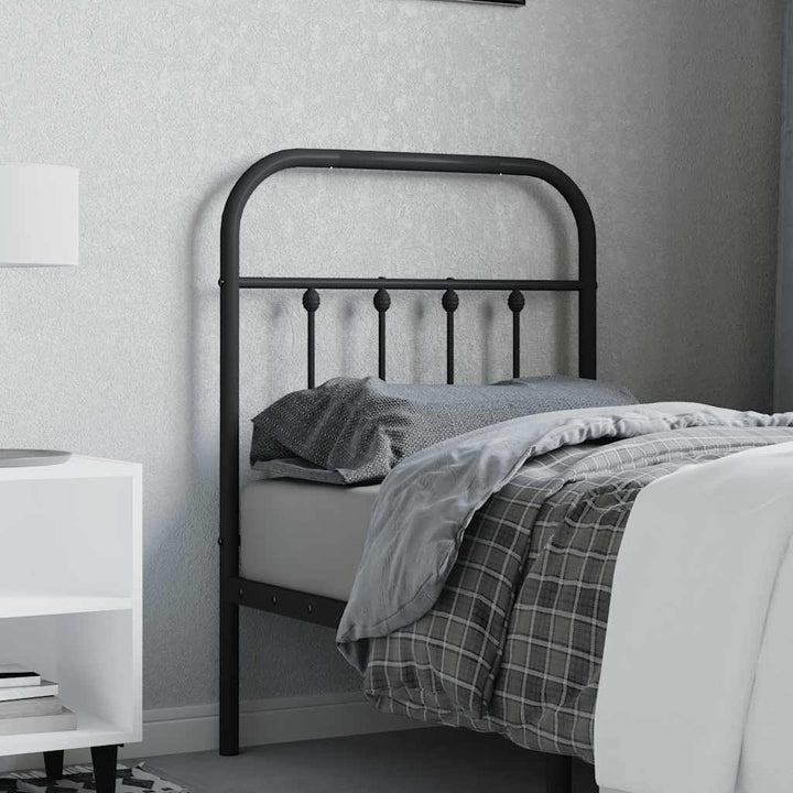 vidaXL Kopfteil, Bettkopfteil aus Stahl Metallkonstruktion, Betthaupt für Bett Metallbett Bettgestel