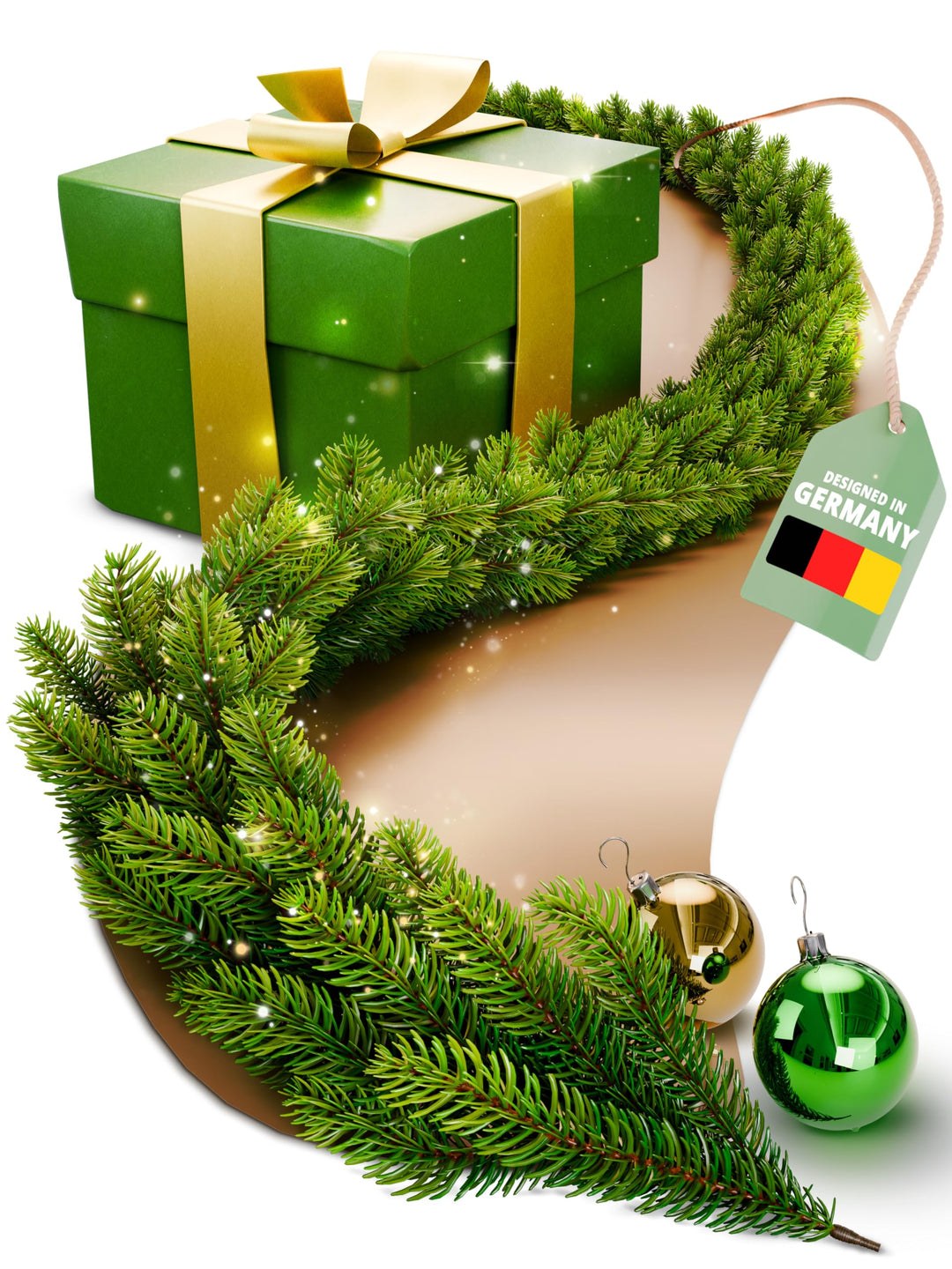 ArtiTree Weihnachtsgirlande künstlich – naturgetreu &amp; vielseitig, für innen &amp; aussen – in verschiede