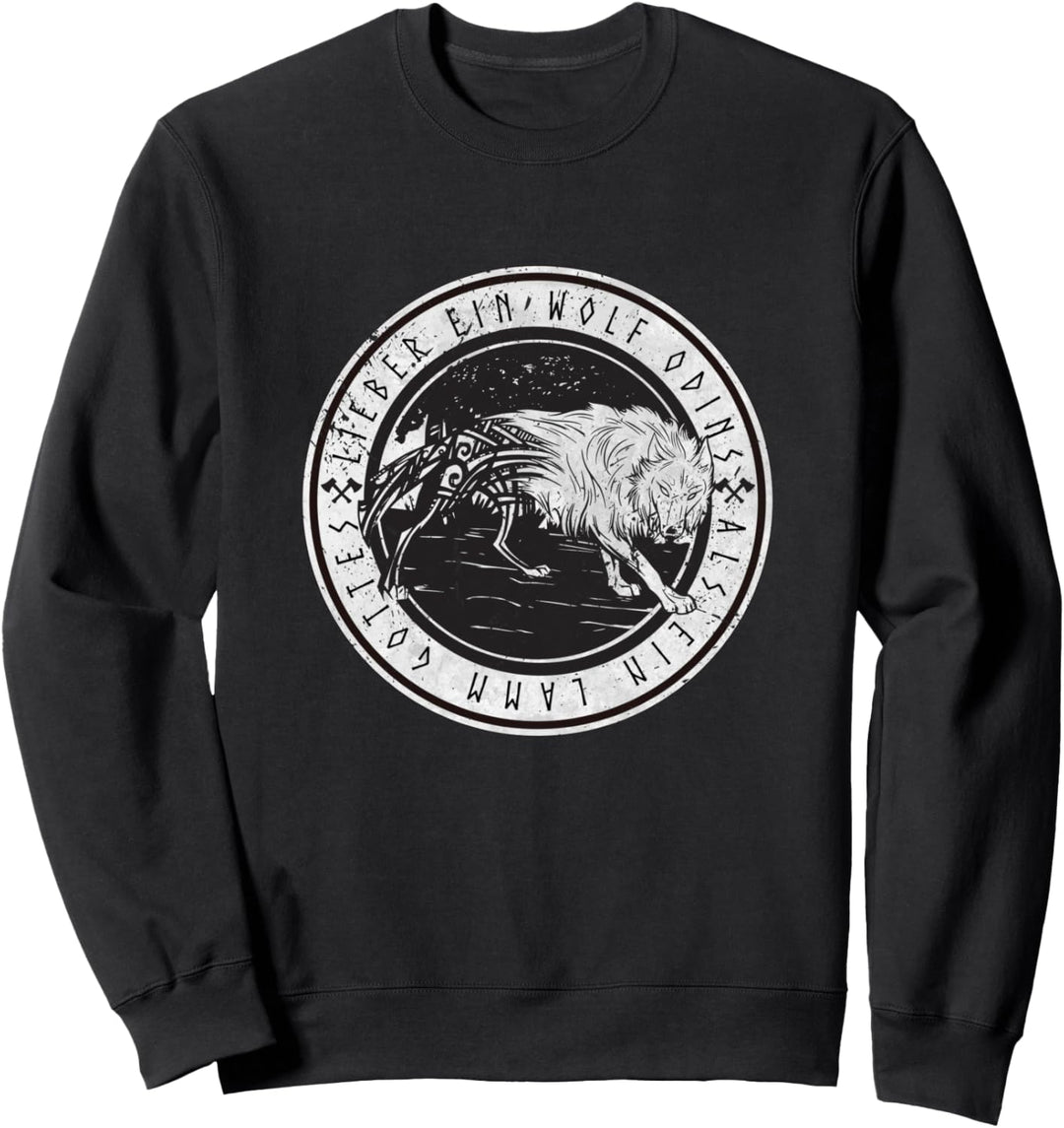 Nordische Mythologie Odin Wolf Valhalla Sweatshirt