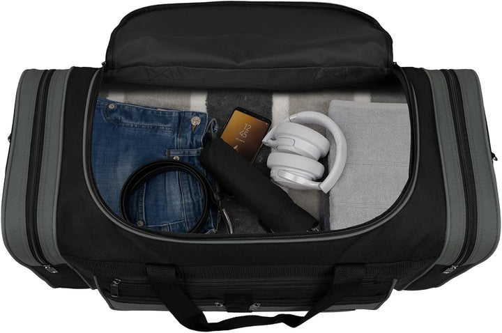 Sporttasche, Reisetasche und Fitnesstasche für Damen und Herren- Tainingstasche, Gym Bag (Grau, L 55