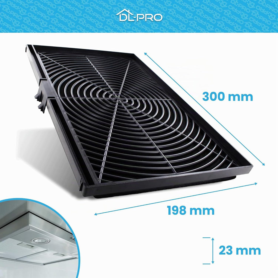 DL-pro Kohlefilter 300x198mm für Bosch Siemens Constructa 11025805 LZ45510 DSZ4551 CZ5145X5 5Z5145X1