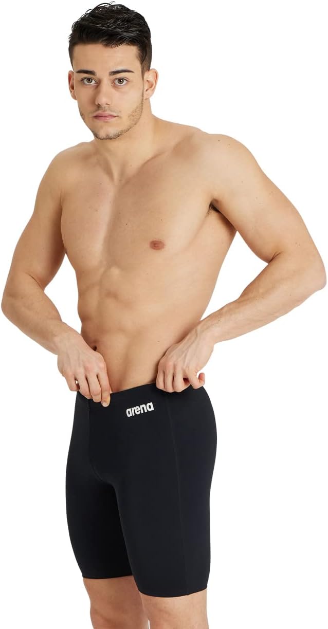 ARENA Herren Men's Team Swim Jammer Solid Badehosen Jammer (1er Pack), 4 Black-white