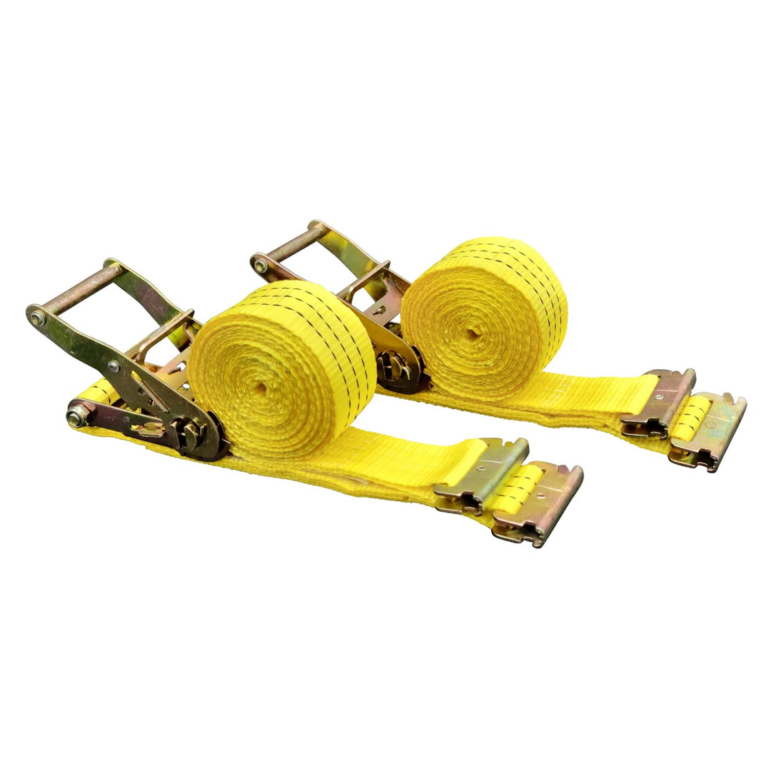 2 Stück E-Track Ratschengurte, 5,1 cm x 4,5 m, 1,995 kg Spanngurte