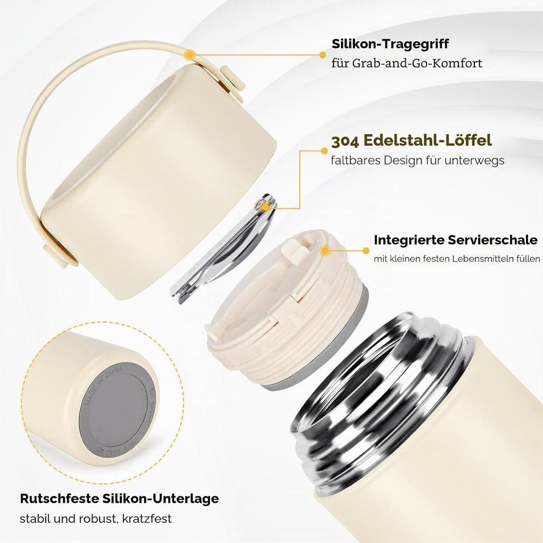 Thermo für heisse Speisen und Getränke, isolierter Lebensmittelbehälter, Suppenthermo für Erwachsene