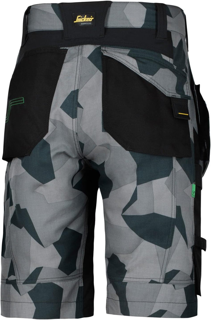 Snickers Workwear 6904 FlexiWork Arbeitsshorts mit Holstertaschen, 1 Stück, 56, schwarz, 69040404056