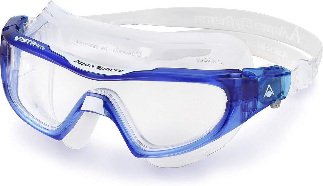 Aquasphere Unisex Vista Pro Schwimmmaske (1er Pack) Einheitsgrösse Transparent - Blaue Titan-Spiegel