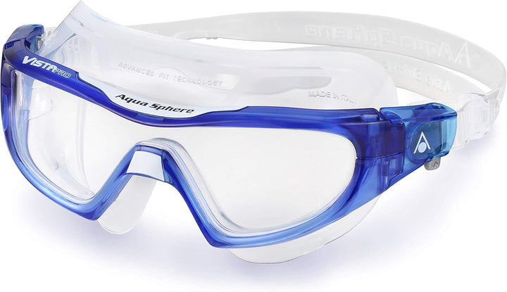 Aquasphere Unisex Vista Pro Schwimmmaske (1er Pack) Einheitsgrösse Transparent - Blaue Titan-Spiegel