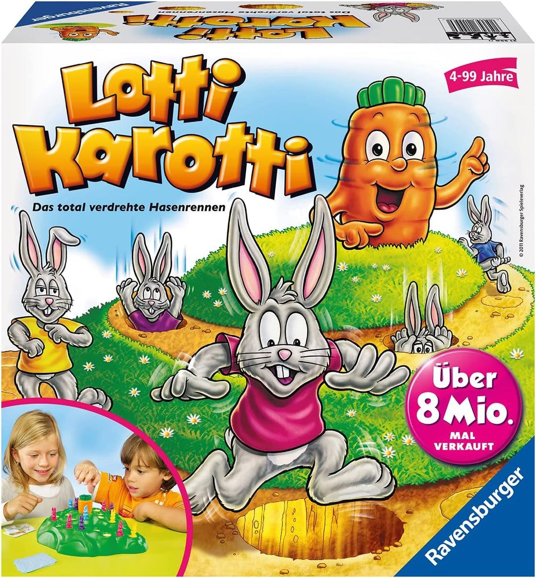 Ravensburger 21556 - Lotti Karotti, Brettspiel für Kinder ab 4 Jahren, Familienspiel für Kinder und