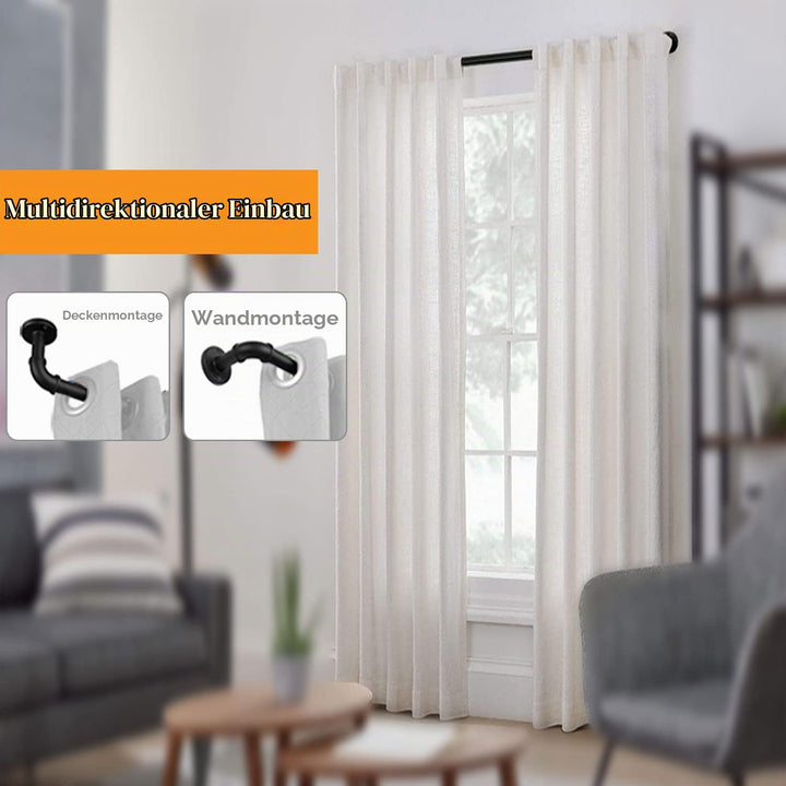 1 Zoll Industrielle Gardinenstange, Gardinenstangen für Fenster 81cm bis 122cm, Gardinenstangen, Out