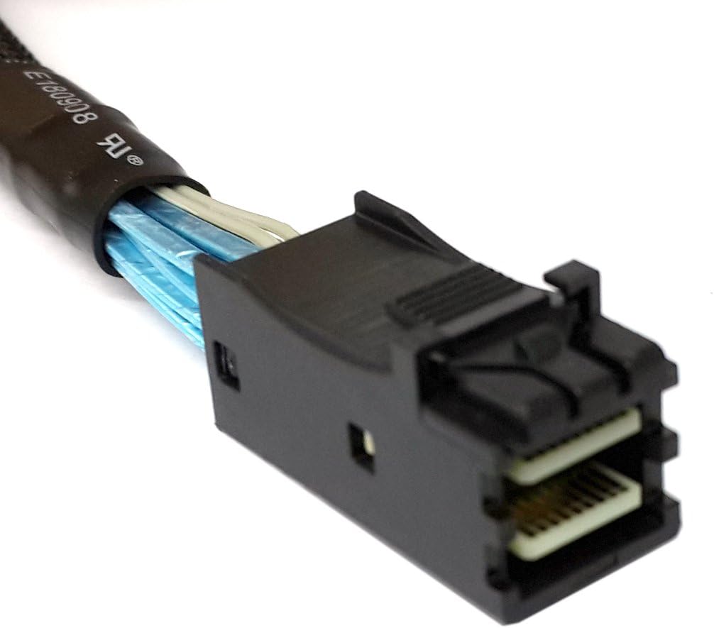 Xiwai Slimline SAS 4.0 SFF-8654 4i 38pin Host auf HD Mini SAS 4i SFF-8643 36pin Zielkabel, 50 cm
