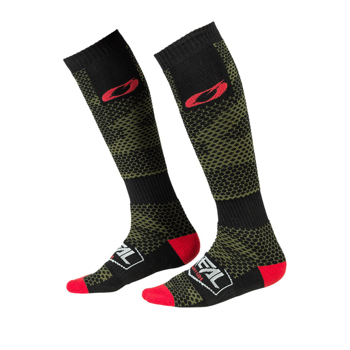O'NEAL Herren Pro Mx Sock Motorradsocken (1er Pack) Einheitsgrösse schwarz/grün, Einheitsgrö&#x