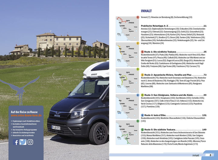 Reise Know-How Wohnmobil-Tourguide Toskana und Elba: Die schönsten Routen, Taschenbuch
